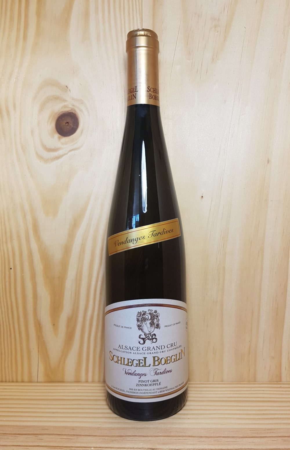 Pinot Gris Grand Cru Zinnkoepflé "Vendanges Tardives" 2021 Schlegel Boeglin 75 cl (Blanc)