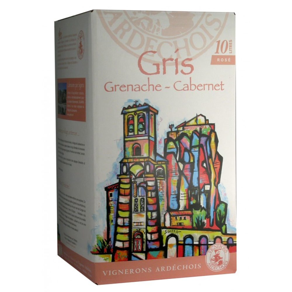 Bag In Box 10 litres Ardèche IGP "Grenache Cabernet" Vignerons Ardéchois (Rosé)
