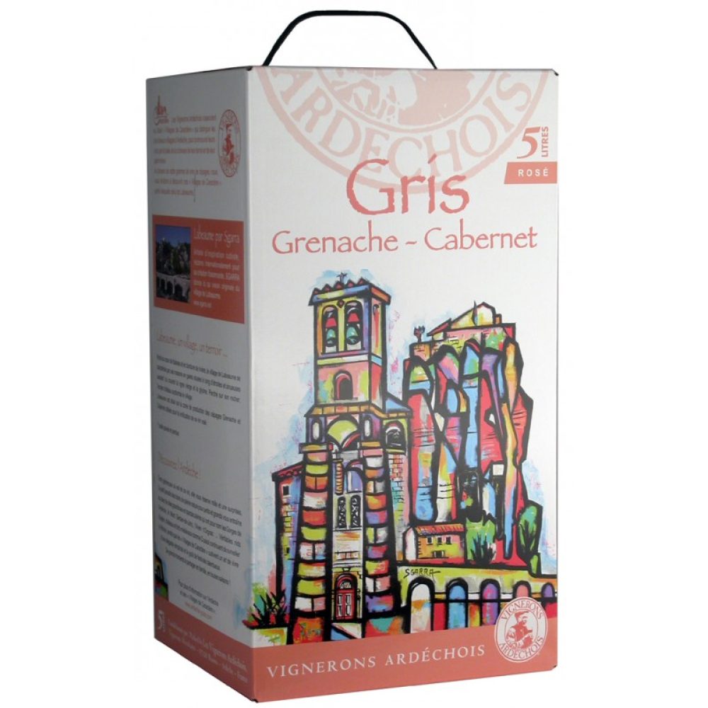 Bag In Box 5 litres Ardèche IGP "Grenache Cabernet" Vignerons Ardéchois (Rosé)