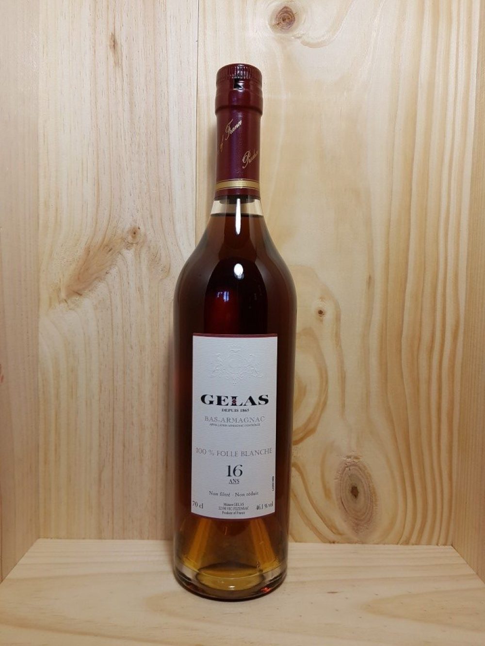 Bas-Armagnac "100 % Folle Blanche" 16 ans Maison Gelas 70 cl
