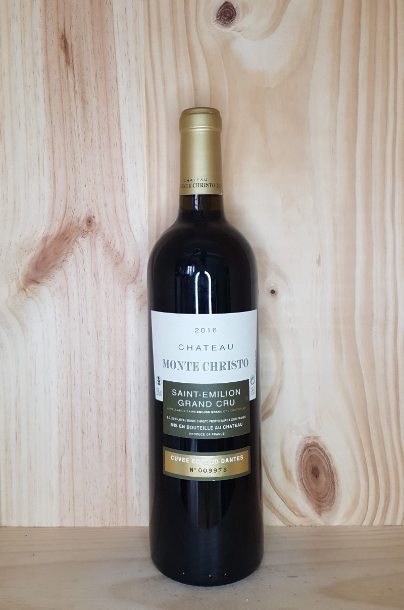 Saint-Emilion Grand Cru 2016 Cuvée Edmond Dantes Château Monte Christo 75 cl (Rouge)