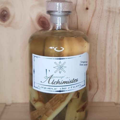 Rhum arrangé "Gingembre-bois bandé" L'arrangé des alchimistes 70 cl